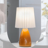 Nordic Glass Pleated Shade Table Lamp 1-Light