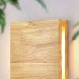 Japanese Wooden Square LED Wall Light | 1-Light