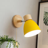 Modern Minimalist Wooden Cone LED Wall Sconce | 1-Light
