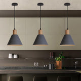 Nordic Wood Cone Pendant Light | 1-Light