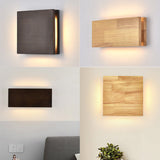 Japanese Wooden Square LED Wall Light | 1-Light