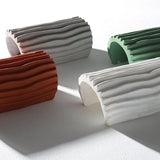 Nordic Textured Half-Cylinder LED Wall Light | 2-Light