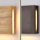 Japanese Wooden Square LED Wall Light | 1-Light