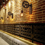 Vintage Industrial Pulley Wall Light | 1-Light