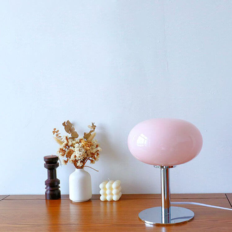 Nordic Vintage Round Glass Table Lamp 1-Light Lasson Living