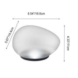 Modern Frosted Glass Pebble Solar LED Outdoor Light | 1-Light