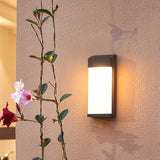 Modern Square Frosted Glass Solar LED Wall Sconce