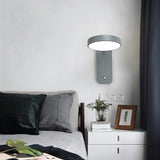 Nordic Round LED Reading Wall Light with Switch | 1-Light