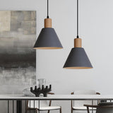 Nordic Wood Cone Pendant Light | 1-Light