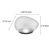 Modern Frosted Glass Pebble Solar LED Outdoor Light | 1-Light