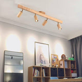 Japanese Wooden LED Semi-Flush Mount Ceiling Light |2 Light