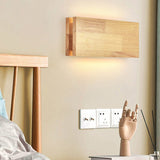 Japanese Wooden Square LED Wall Light | 1-Light