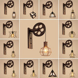 Vintage Industrial Pulley Wall Light | 1-Light