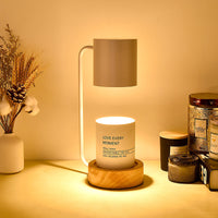 Japanese Wood 1-Light Dimmable Wax Melting Table Lamp Lasson Living