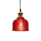 Vintage Textured Glass Pendant 1-Light
