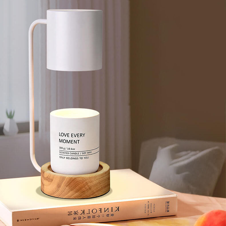 Japanese Wood 1-Light Dimmable Wax Melting Table Lamp Lasson Living