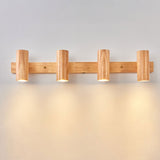 Modern Wooden Cylinder LED Wall Light | 1-Light