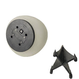 Modern Frosted Glass Pebble Solar LED Outdoor Light | 1-Light