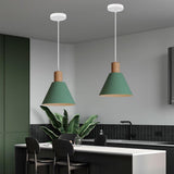 Nordic Wood Cone Pendant Light | 1-Light