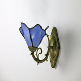 Vintage Tiffany Stained Glass Flower Wall Light | 1-Light