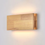 Japanese Wooden Square LED Wall Light | 1-Light