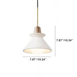 Nordic Cement and Wood Tapered Pendant Light | 1-Light