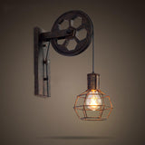 Vintage Industrial Pulley Wall Light | 1-Light