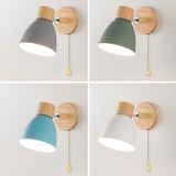 Modern Minimalist Wooden Cone LED Wall Sconce | 1-Light