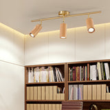 Nordic Walnut Wood LED Spotlight Ceiling Light | 1-Light