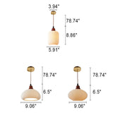 Japanese Ceramic Pleated LED Pendant Light | 1-Light