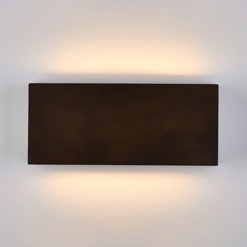 Japanese Wooden Square LED Wall Light | 1-Light