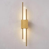 Modern Minimalist Brass Linear Wall Sconce LED 1-Light