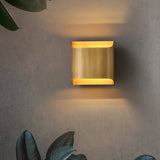 Modern Curved Brass LED Wall Sconce 1-Light