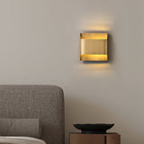 Modern Curved Brass LED Wall Sconce 1-Light