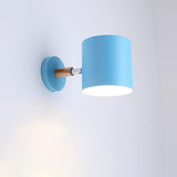 Nordic Wooden Cylinder Rotatable LED Wall Sconce | 1-Light
