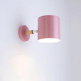Nordic Wooden Cylinder Rotatable LED Wall Sconce | 1-Light