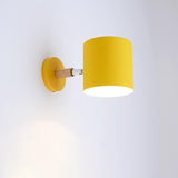 Nordic Wooden Cylinder Rotatable LED Wall Sconce | 1-Light