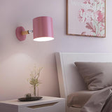 Nordic Wooden Cylinder Rotatable LED Wall Sconce | 1-Light