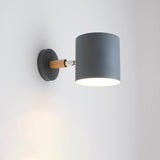 Nordic Wooden Cylinder Rotatable LED Wall Sconce | 1-Light