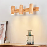 Modern Wooden Cylinder LED Wall Light | 1-Light