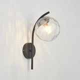 Nordic Glass Globe Arc Wall Sconce 1-Light