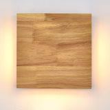 Japanese Wooden Square LED Wall Light | 1-Light