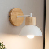 Nordic Wood Dome Wall Light | 1-Light
