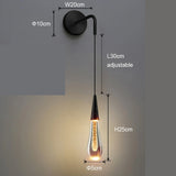 Modern Glass Raindrop LED Wall Sconce 1-Light