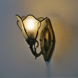 Vintage Tiffany Stained Glass Flower Wall Light | 1-Light