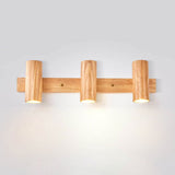 Modern Wooden Cylinder LED Wall Light | 1-Light