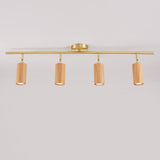 Nordic Walnut Wood LED Spotlight Ceiling Light | 1-Light