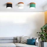 Nordic Wood Accent LED Ceiling Light 1-Light