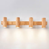 Modern Wooden Cylinder LED Wall Light | 1-Light