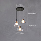 Nordic Rippled Glass and Wood LED Pendant Light | 1-Light